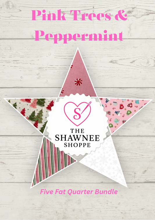 Pink Trees & Peppermint Fat Quarter Bundle