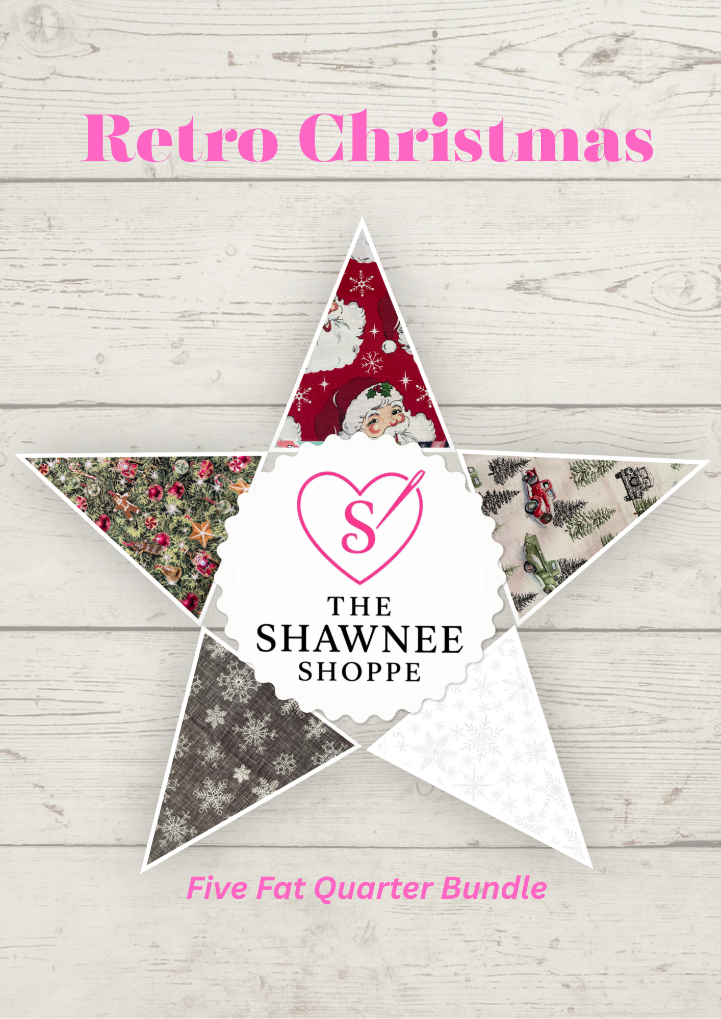 Retro Christmas Fat Quarter Bundle